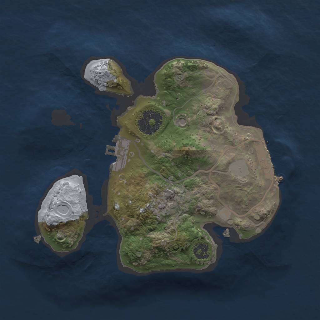 Rust Map: Procedural Map, Size: 2000, Seed: 896739600, 7 Monuments