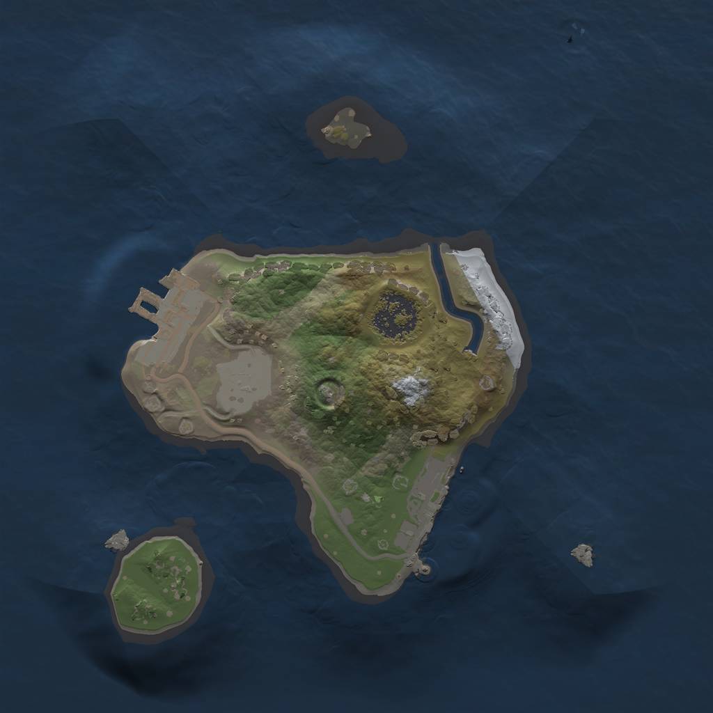 Rust Map: Procedural Map, Size: 1600, Seed: 65536, 6 Monuments