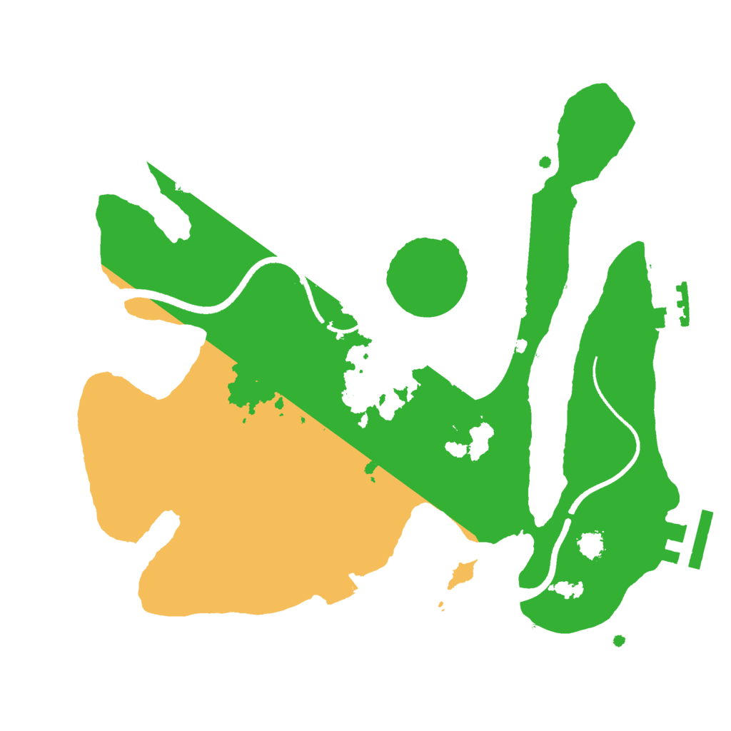 Biome Rust Map: Procedural Map, Size: 2500, Seed: 83673202