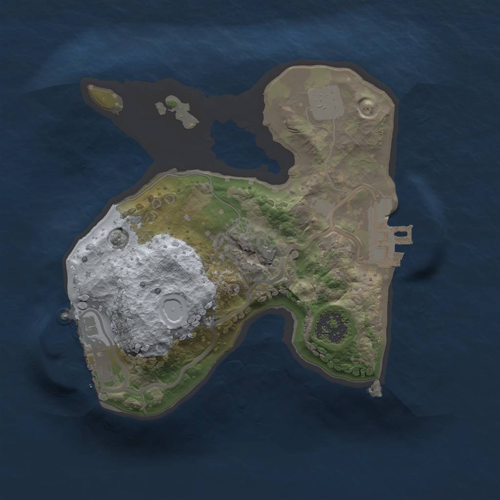 Rust Map: Procedural Map, Size: 1600, Seed: 65535, 6 Monuments