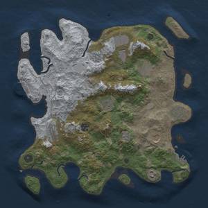 Thumbnail Rust Map: Procedural Map, Size: 3700, Seed: 2025581317, 19 Monuments