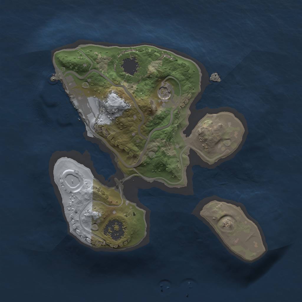 Rust Map: Procedural Map, Size: 1500, Seed: 1591836183, 6 Monuments