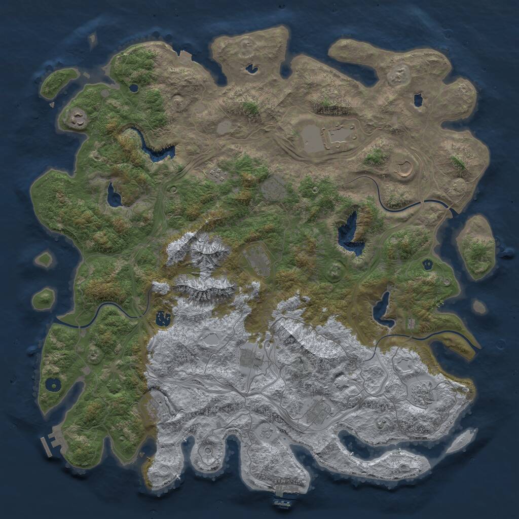 Rust Map: Procedural Map, Size: 5000, Seed: 1669456559, 17 Monuments