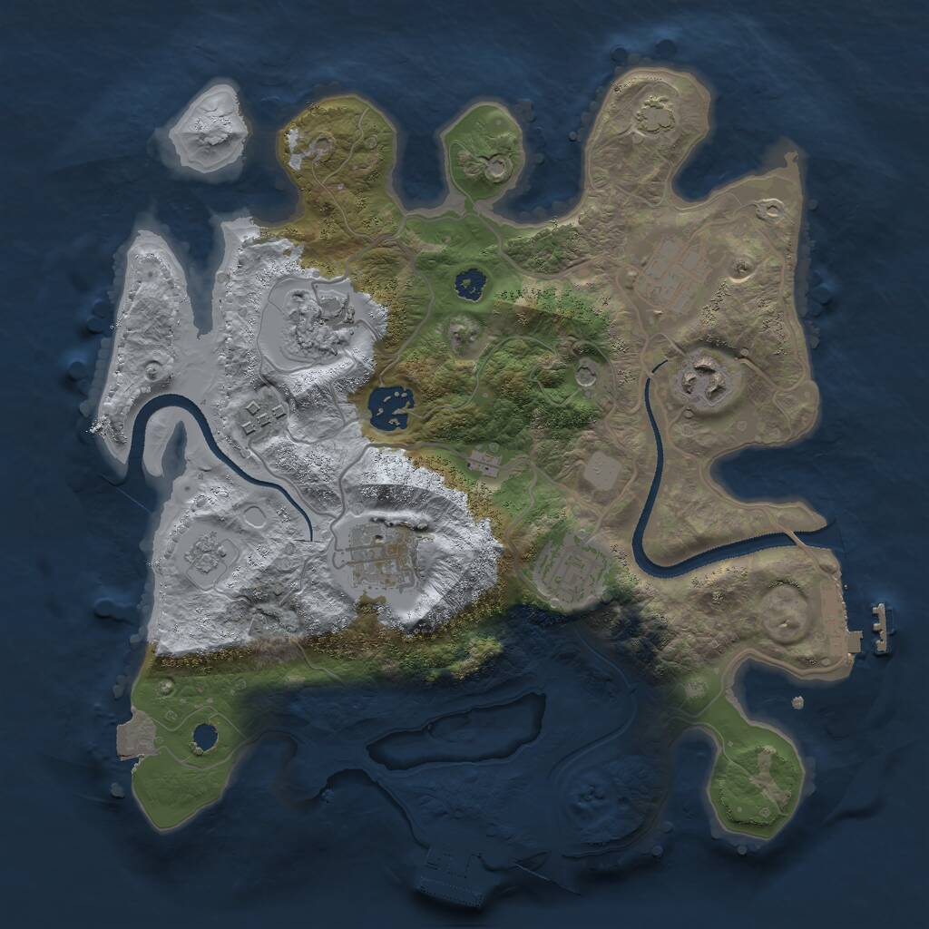 Rust Map: Procedural Map, Size: 3000, Seed: 10602, 13 Monuments