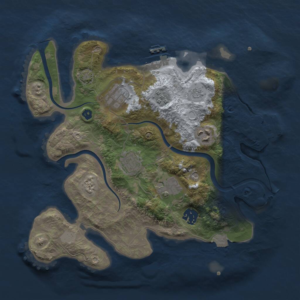 Rust Map: Procedural Map, Size: 3000, Seed: 324534, 12 Monuments