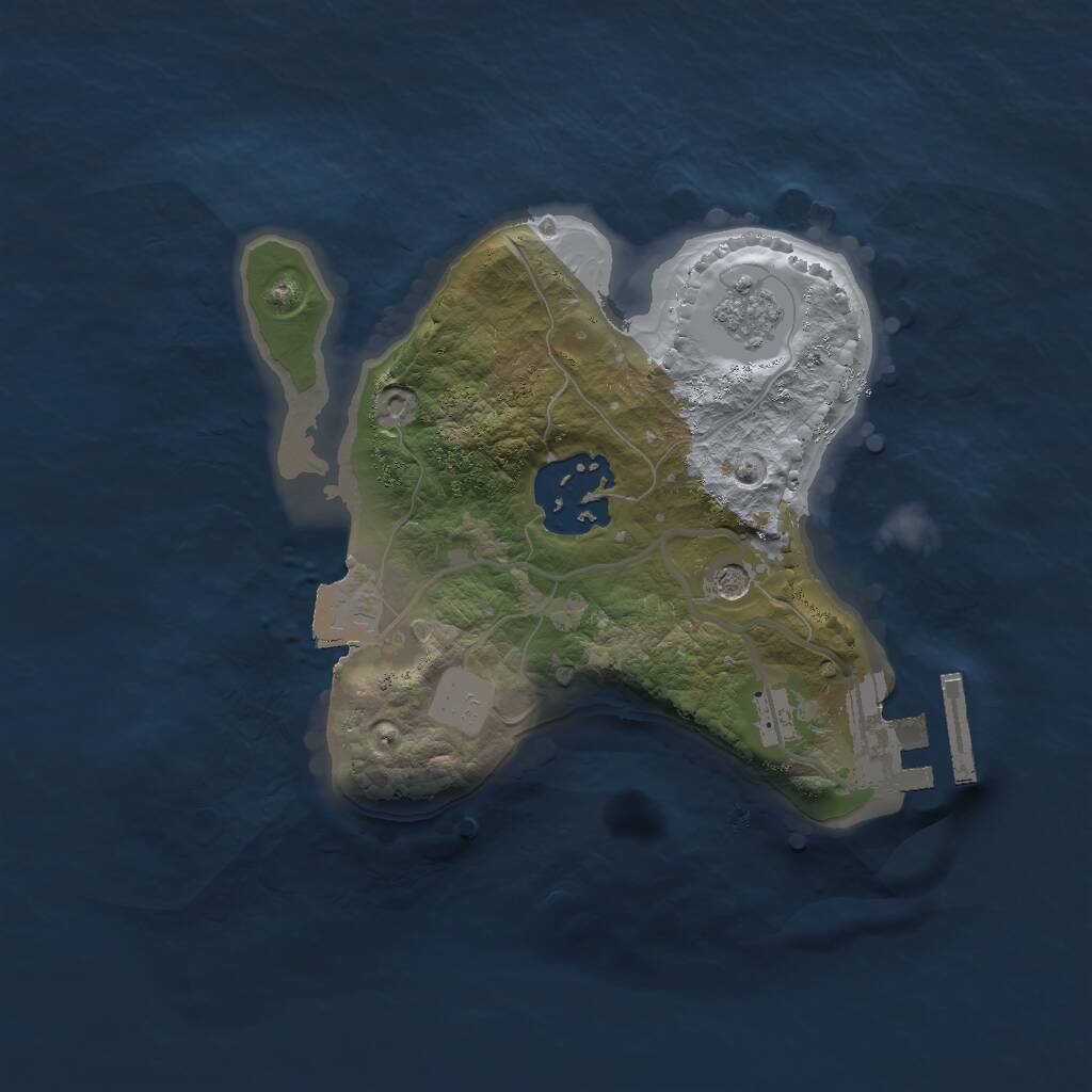 Rust Map: Procedural Map, Size: 2000, Seed: 8948211, 5 Monuments