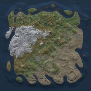 Thumbnail Rust Map: Procedural Map, Size: 4400, Seed: 2, 20 Monuments