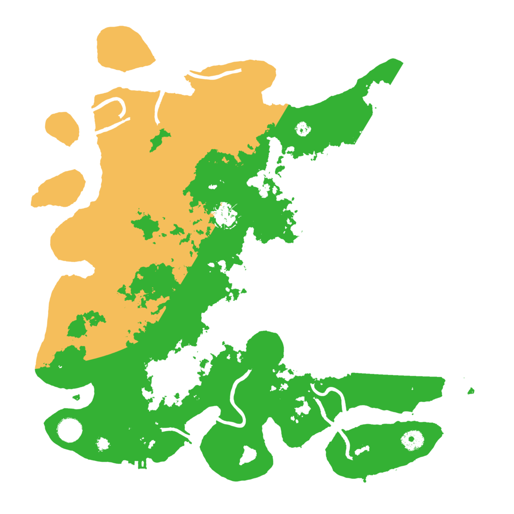 Biome Rust Map: Procedural Map, Size: 3700, Seed: 5554515