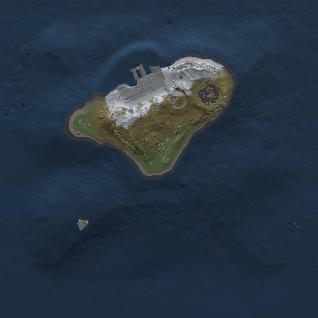 Rust Map: Procedural Map, Size: 1500, Seed: 2081961293, 5 Monuments