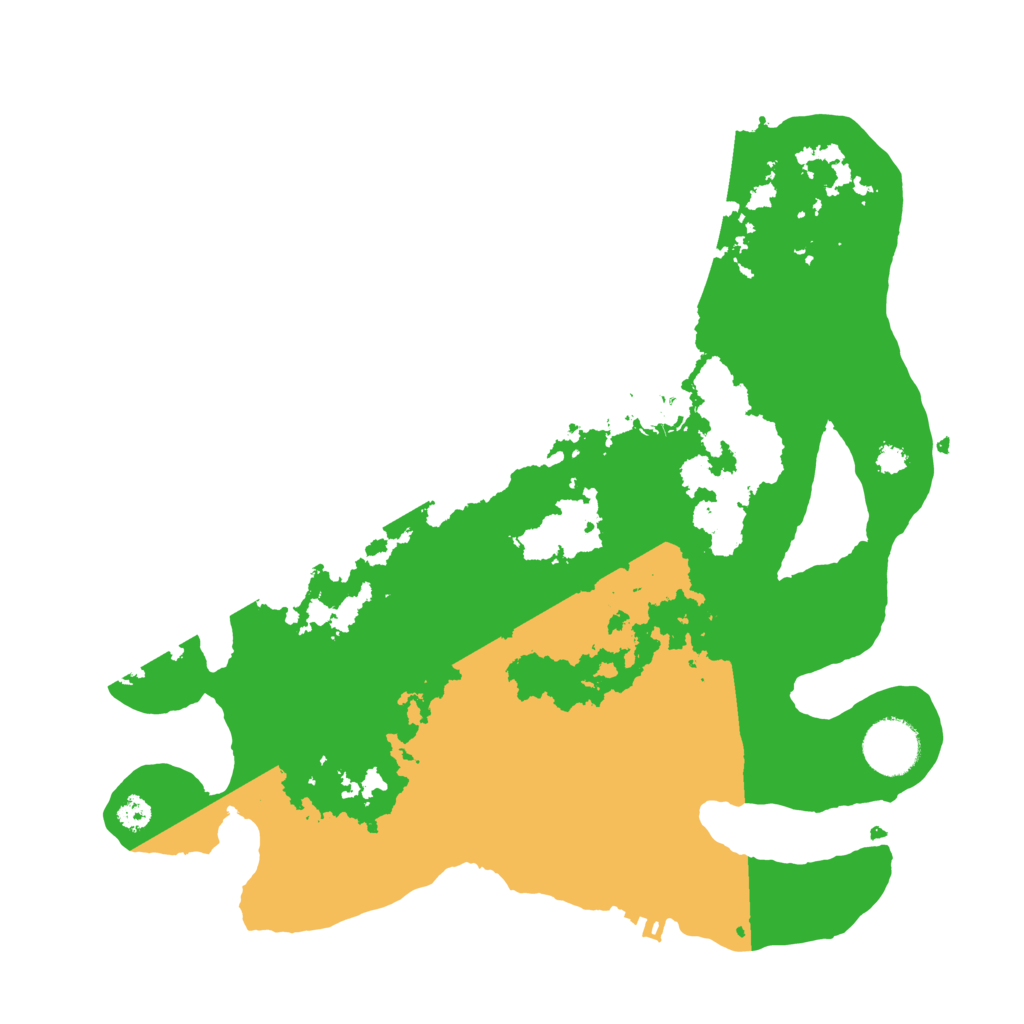 Biome Rust Map: Procedural Map, Size: 3200, Seed: 541199545