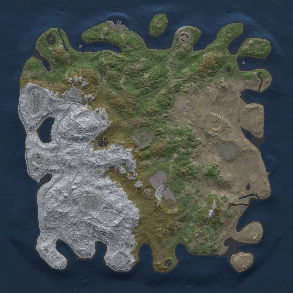 Rust Map: Procedural Map, Size: 4250, Seed: 1649759598, 20 Monuments