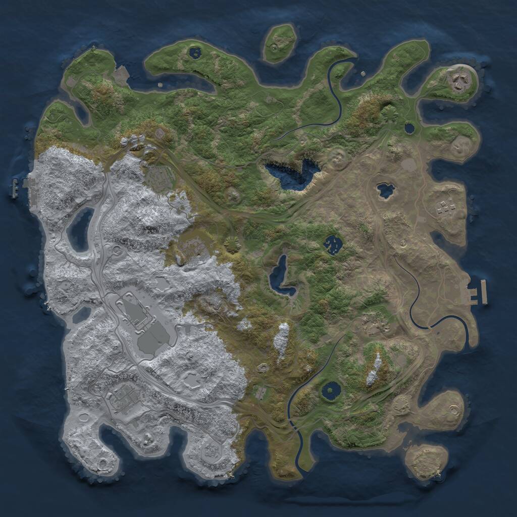 Rust Map: Procedural Map, Size: 4250, Seed: 1649759598, 14 Monuments