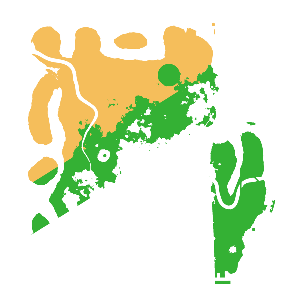 Biome Rust Map: Procedural Map, Size: 3500, Seed: 44299