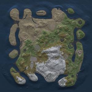 Thumbnail Rust Map: Procedural Map, Size: 3500, Seed: 44299, 17 Monuments