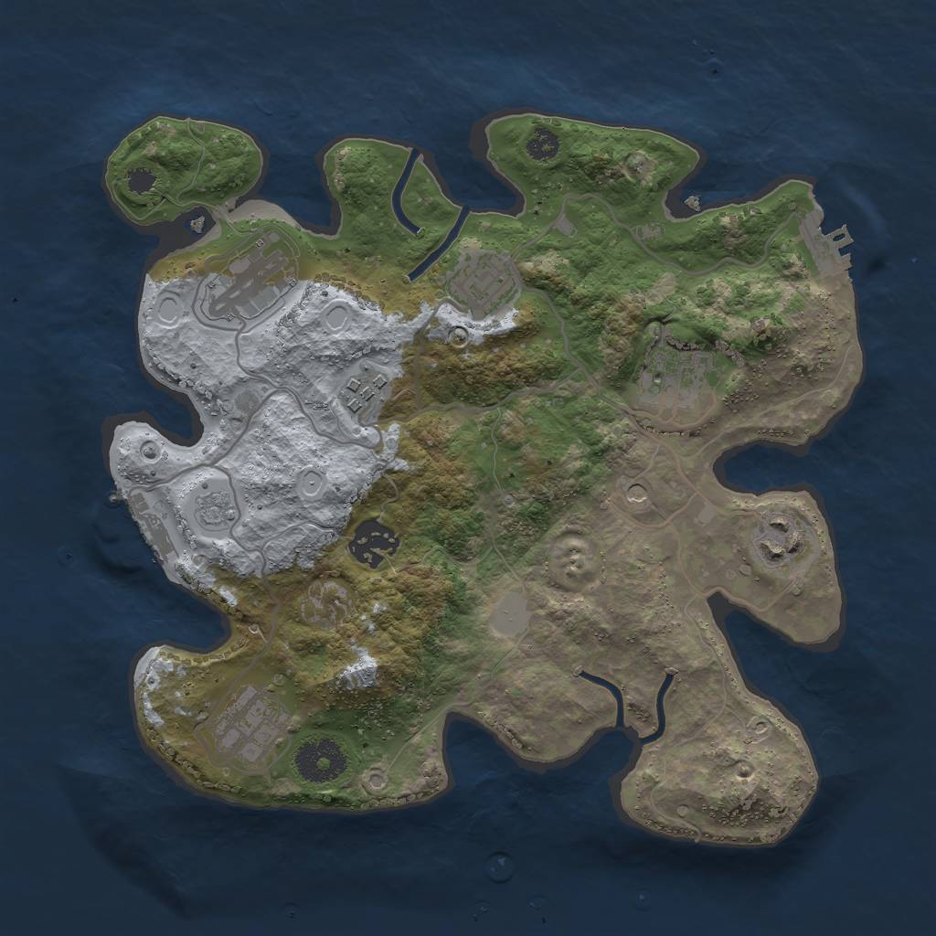 Rust Map: Procedural Map, Size: 3000, Seed: 1654031535, 16 Monuments