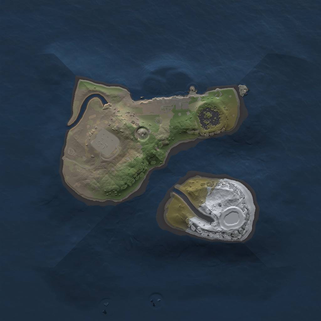 Rust Map: Procedural Map, Size: 1500, Seed: 719382, 5 Monuments