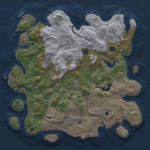 Thumbnail Rust Map: Procedural Map, Size: 4300, Seed: 948687360, 15 Monuments