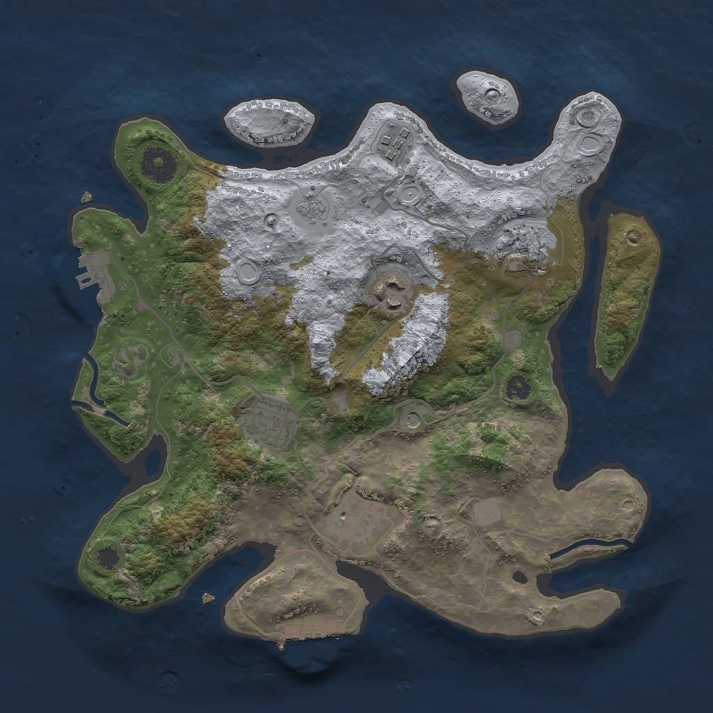 Rust Map: Procedural Map, Size: 3000, Seed: 20220901, 14 Monuments