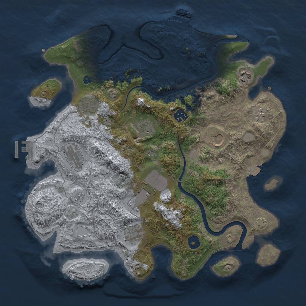 Rust Map: Procedural Map, Size: 3600, Seed: 82611967, 15 Monuments
