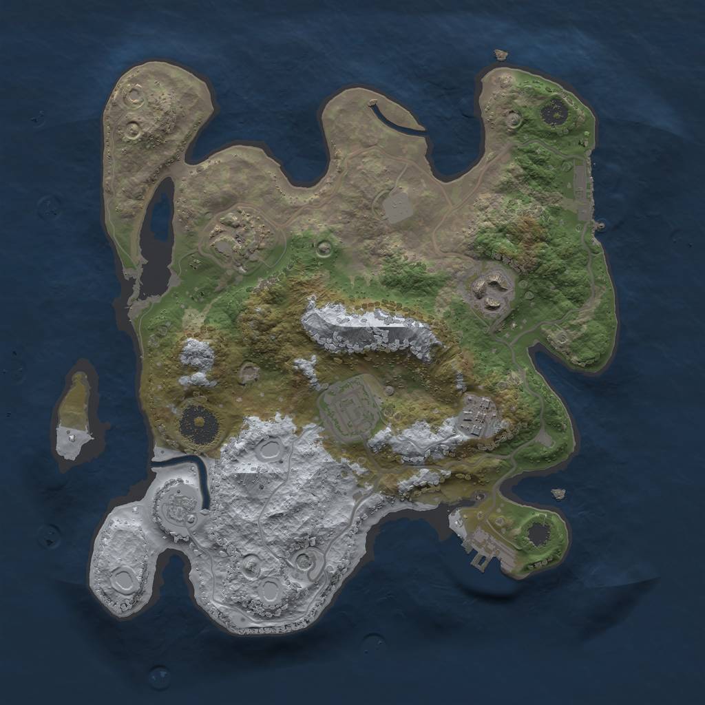 Rust Map: Procedural Map, Size: 2750, Seed: 190922, 13 Monuments