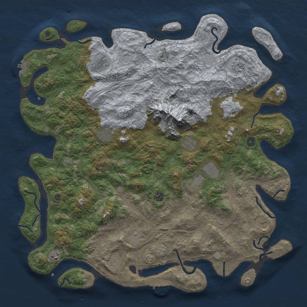 Rust Map: Procedural Map, Size: 5000, Seed: 20220901, 20 Monuments