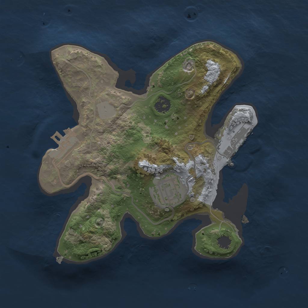 Rust Map: Procedural Map, Size: 2000, Seed: 5213, 8 Monuments
