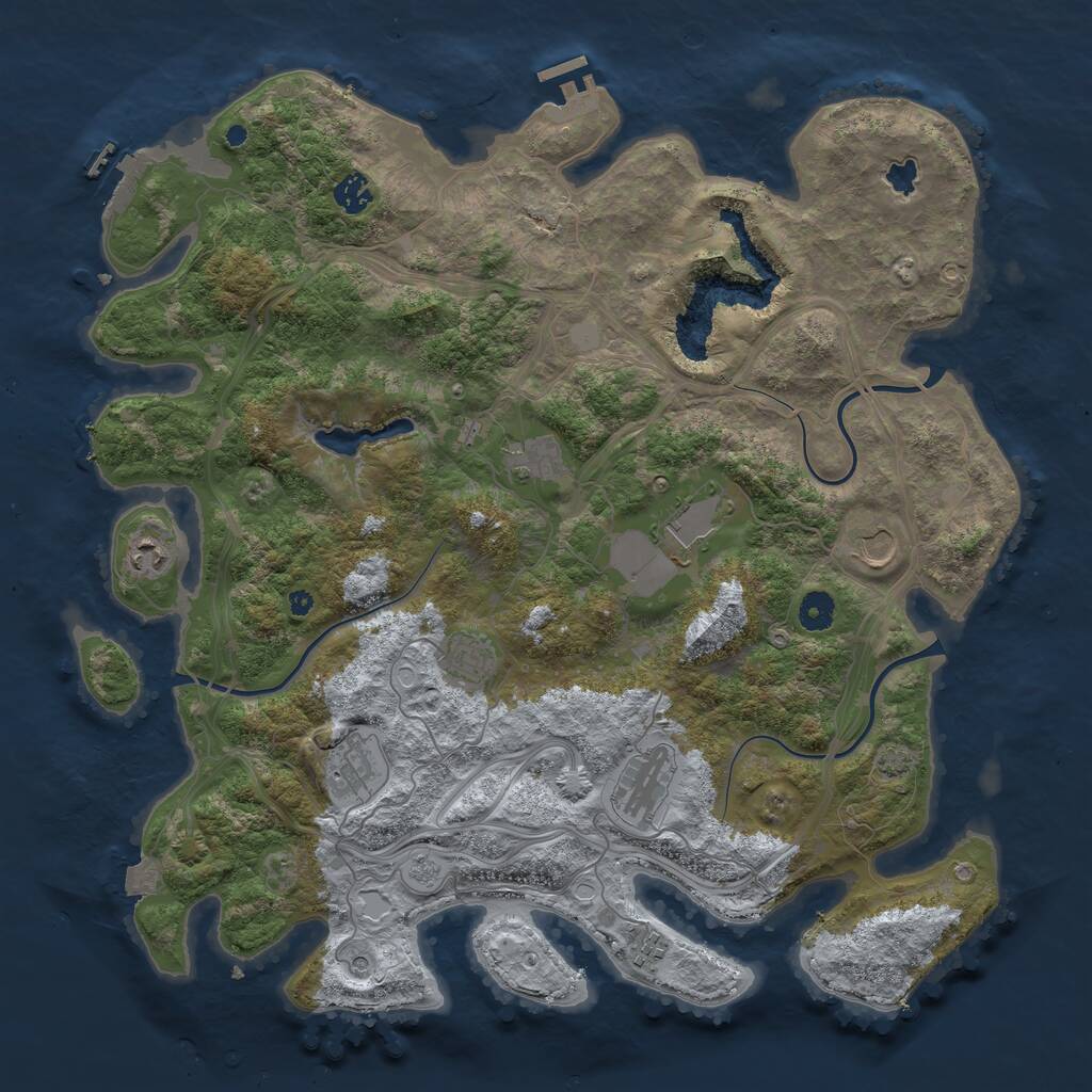 Rust Map: Procedural Map, Size: 4300, Seed: 120118, 15 Monuments