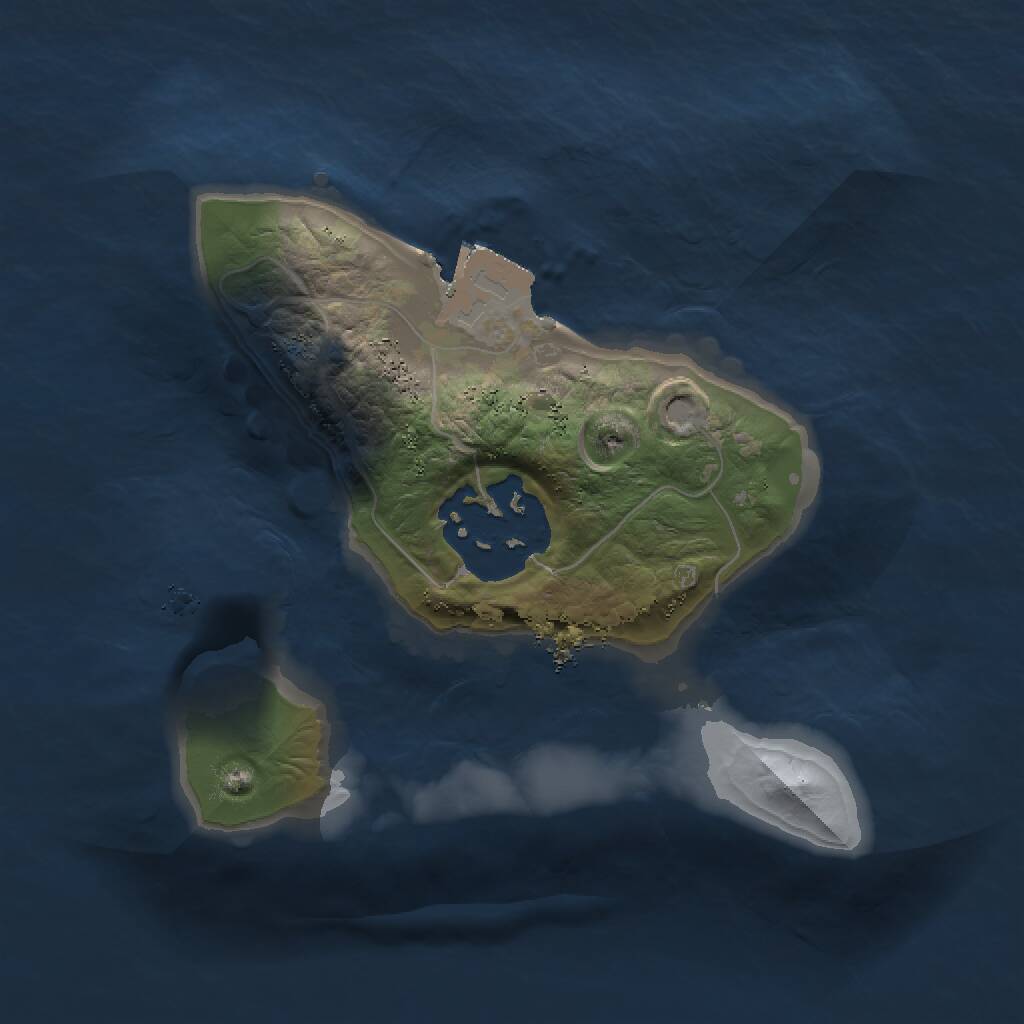Rust Map: Procedural Map, Size: 1500, Seed: 1681681483, 2 Monuments