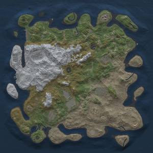 Thumbnail Rust Map: Procedural Map, Size: 4100, Seed: 1234567, 19 Monuments