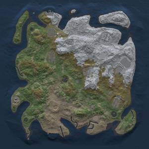 Thumbnail Rust Map: Procedural Map, Size: 3850, Seed: 1843911357, 19 Monuments