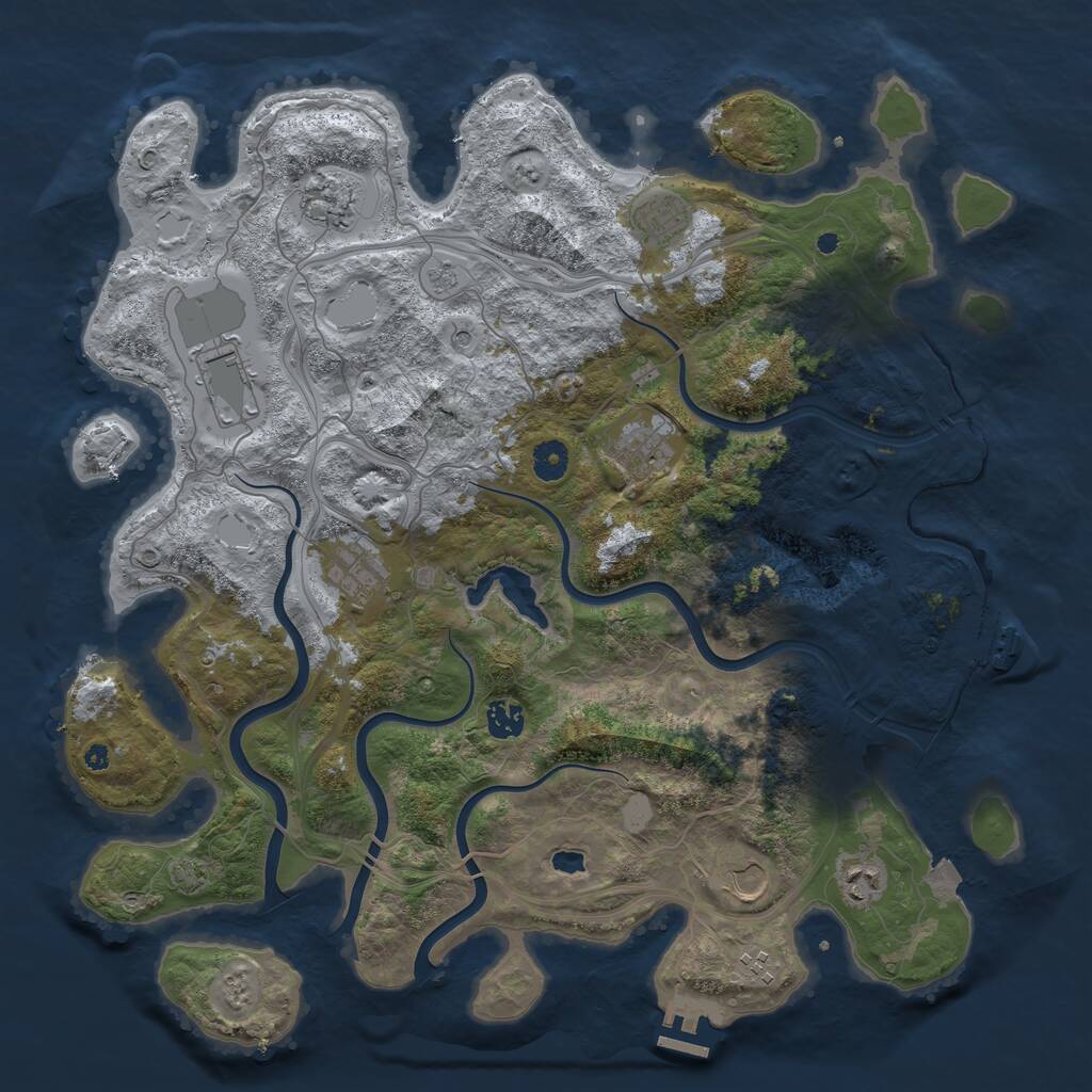 Rust Map: Procedural Map, Size: 4250, Seed: 994500, 15 Monuments