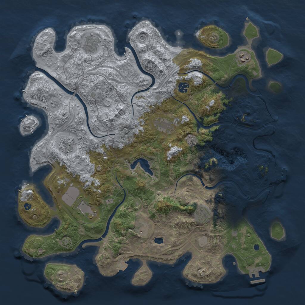 Rust Map: Procedural Map, Size: 4250, Seed: 994500, 15 Monuments