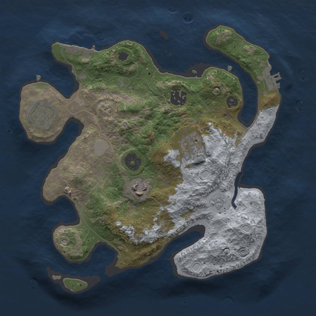 Rust Map: Procedural Map, Size: 2800, Seed: 205913774, 12 Monuments