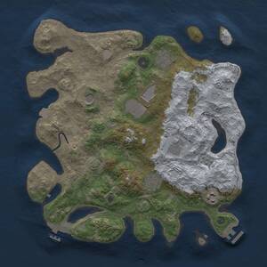 Thumbnail Rust Map: Procedural Map, Size: 3500, Seed: 561934358, 13 Monuments