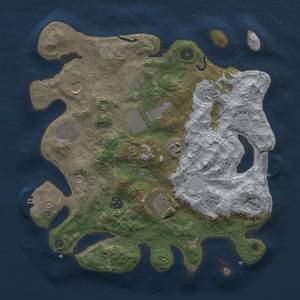 Thumbnail Rust Map: Procedural Map, Size: 3500, Seed: 561934358, 18 Monuments