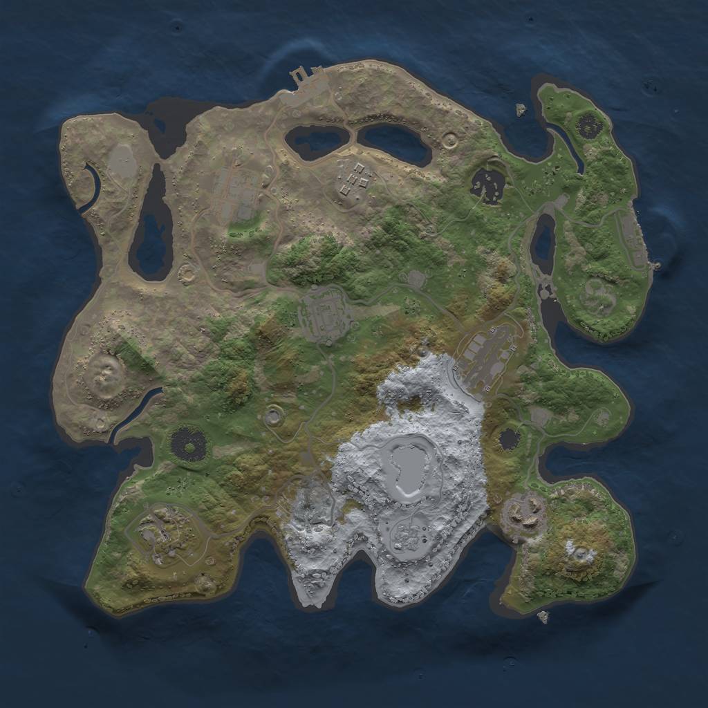 Rust Map: Procedural Map, Size: 3000, Seed: 1648818598, 15 Monuments