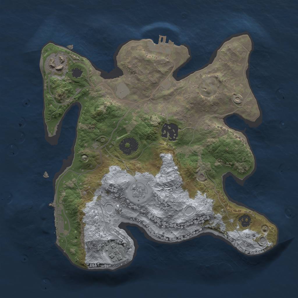Rust Map: Procedural Map, Size: 2500, Seed: 1978, 11 Monuments