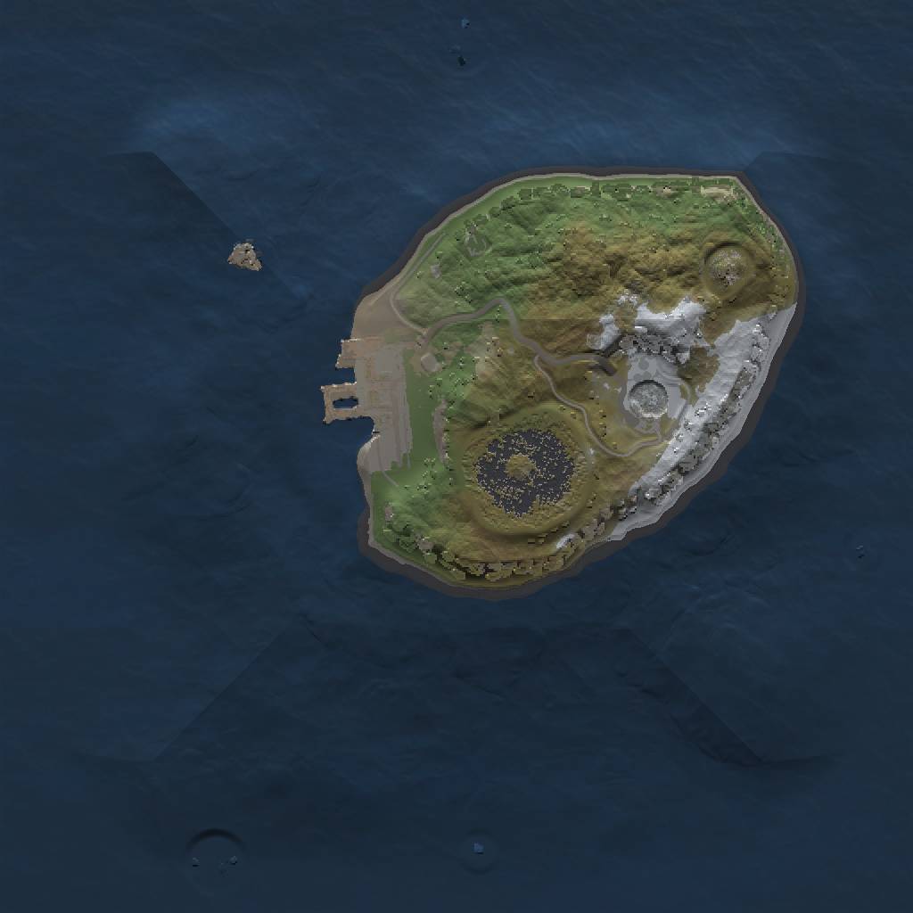 Rust Map: Procedural Map, Size: 1500, Seed: 616, 6 Monuments