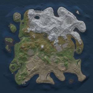 Thumbnail Rust Map: Procedural Map, Size: 3500, Seed: 936587473, 18 Monuments