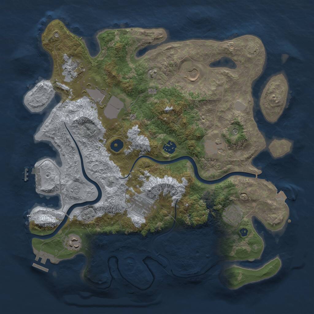 Rust Map: Procedural Map, Size: 3800, Seed: 204, 15 Monuments