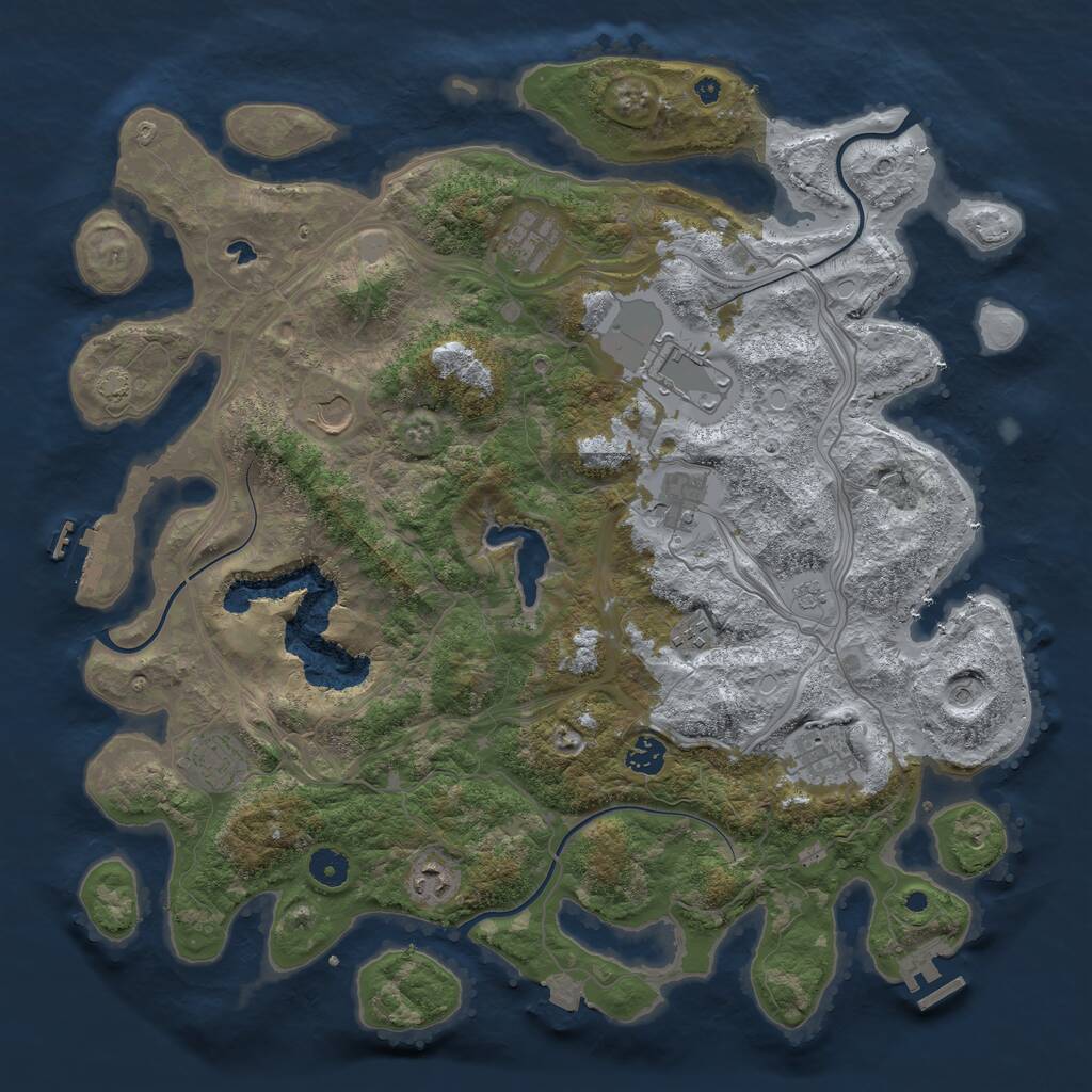 Rust Map: Procedural Map, Size: 4250, Seed: 115854953, 15 Monuments