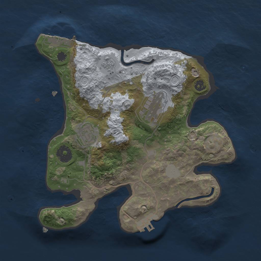 Rust Map: Procedural Map, Size: 2450, Seed: 88453, 10 Monuments