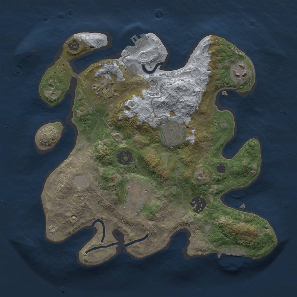Rust Map: Procedural Map, Size: 2800, Seed: 30334246, 13 Monuments