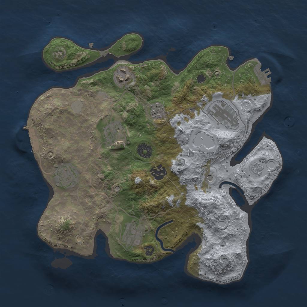 Rust Map: Procedural Map, Size: 3000, Seed: 4312859, 16 Monuments