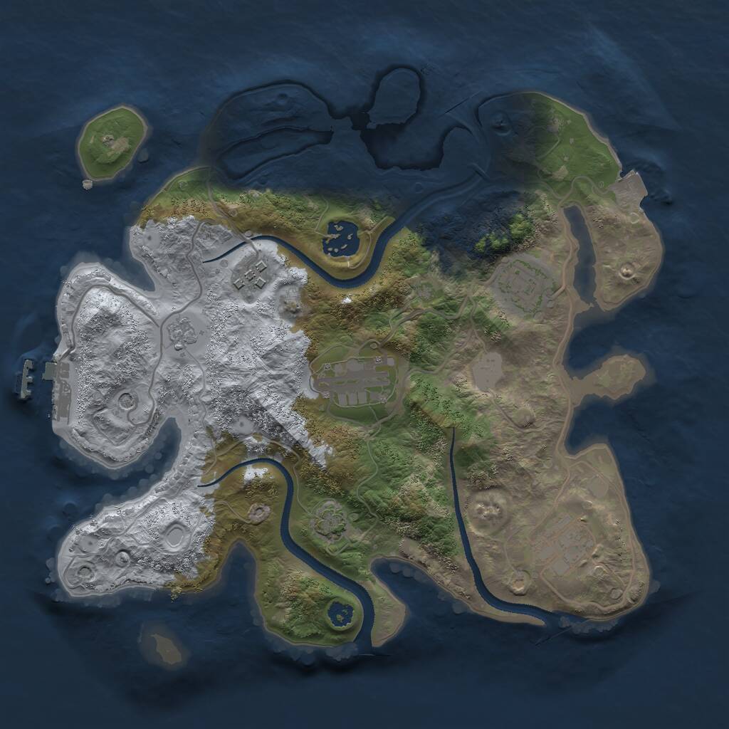 Rust Map: Procedural Map, Size: 2900, Seed: 4000, 10 Monuments