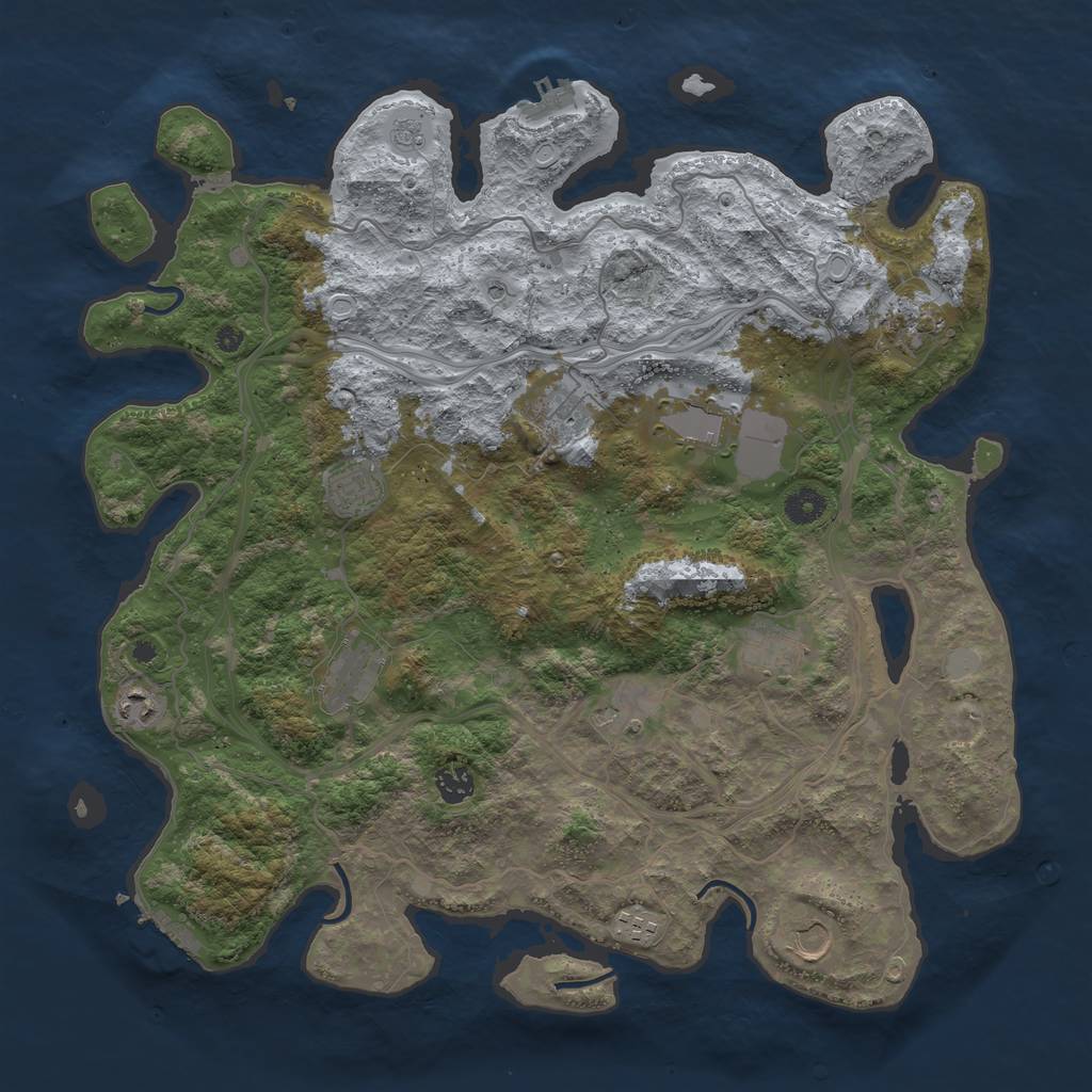 Rust Map: Procedural Map, Size: 4250, Seed: 17409, 20 Monuments