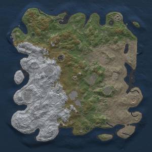 Thumbnail Rust Map: Procedural Map, Size: 4300, Seed: 652051421, 19 Monuments