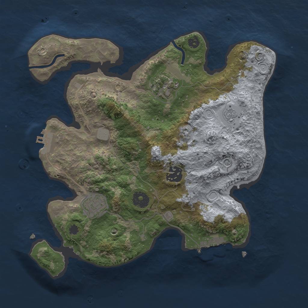 Rust Map: Procedural Map, Size: 2800, Seed: 25, 12 Monuments