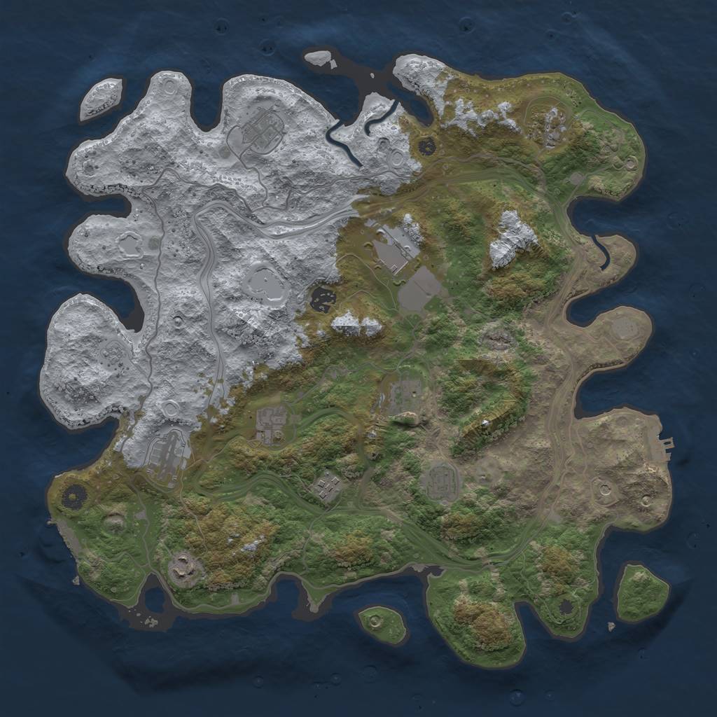 Rust Map: Procedural Map, Size: 4250, Seed: 467667925, 19 Monuments
