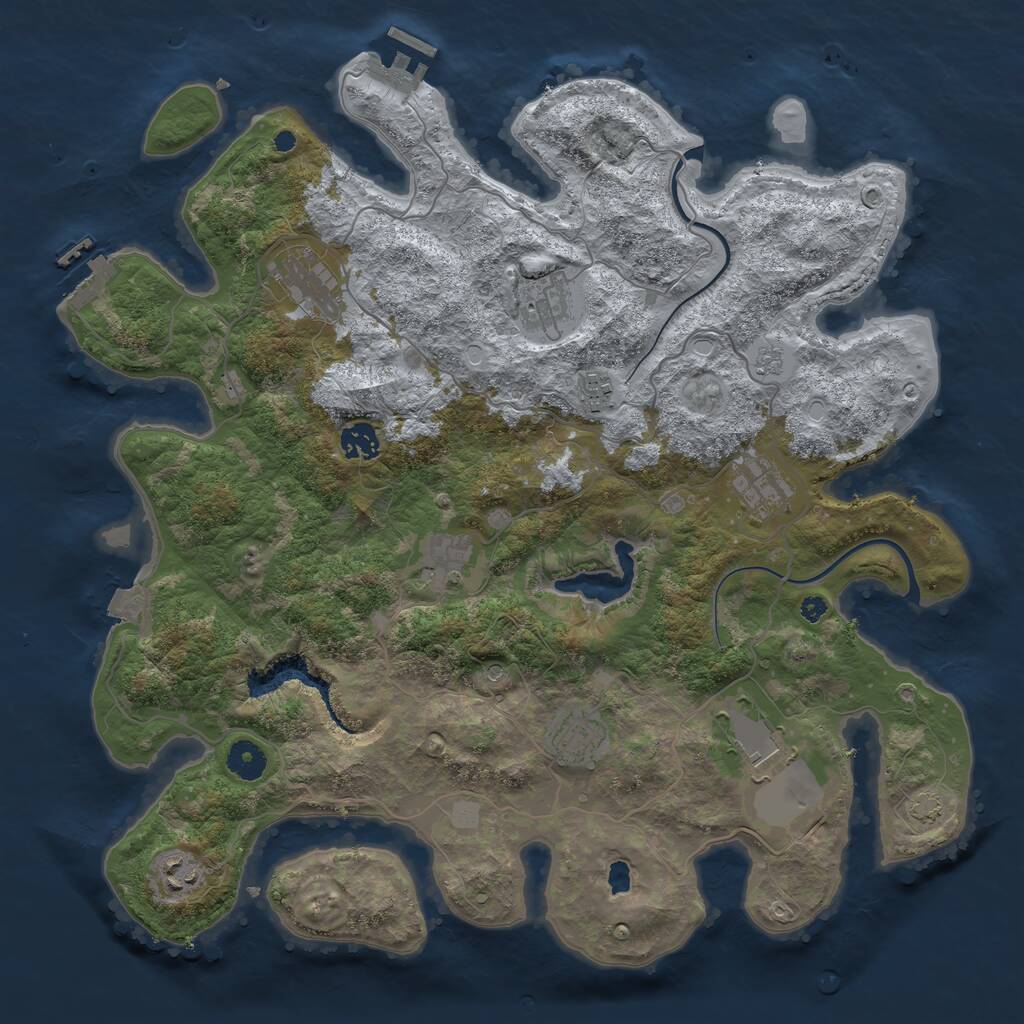 Rust Map: Procedural Map, Size: 4000, Seed: 781315920, 15 Monuments